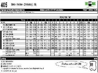 405 - Brno - Rosice - pracovní dny
