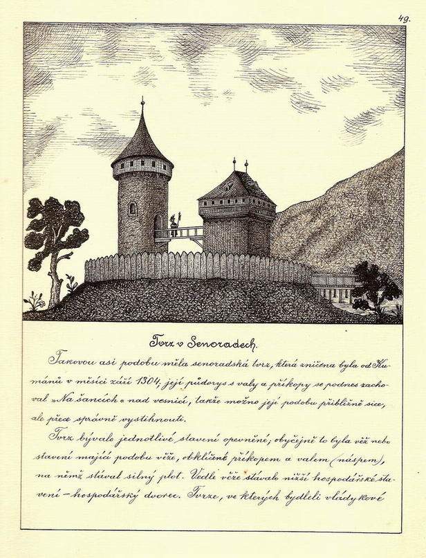Senoradská tvrz v kronice Kladerub