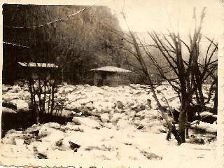 Tání ledu na řece Oslavě: