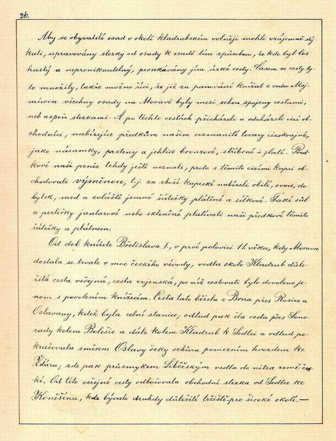 Středověká cesta z Brna přes Senorady až do Čech