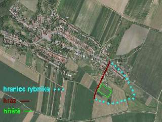 Původní rozsah rybníka na soudobé mapě: