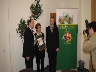 Předání ocenění Zlatého erbu: