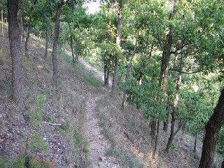 Zpět z hradu Levnova postupujeme po lesní pěšině směrem dolů ke Ketkovskému mlýnu.