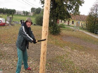 Martin máju zkusil setnout mačetou: