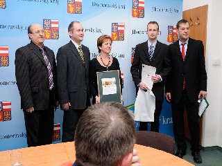 Předání ocenění za 3. místo v kategorii elektronická služba za aplikaci ENVIRO.