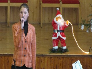 Anežka a svítící Santa :)