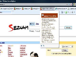 Po rozevření záložky se zobrazí náhled, kde si můžete prohlédnout, k jaké změně došlo. Zobrazí se vám například název nového článku, nová aktualita, aktuální výsledek zápasu nebo změna v anketě. Kliknutím na odkaz pak můžete pokračovat na celý článek.