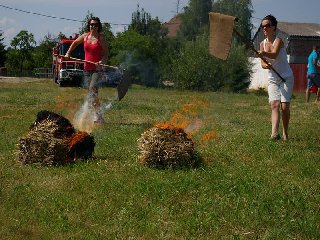 Historická ukázka hašení požáru
