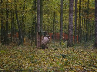 Pohled zpět na bojiště.