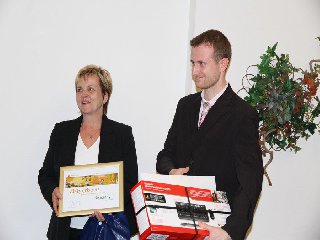 Cenu za obec Senorady převzala paní místostarostka Květa Adamová a webmaster Miroslav Patočka.