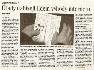 Občas o stránkách psali v novinách nebo časopisech: