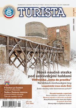 Obálka časopisu Turista číslo 1-2/2013, kde na 6. straně je článek o e-muzeu Senorady.