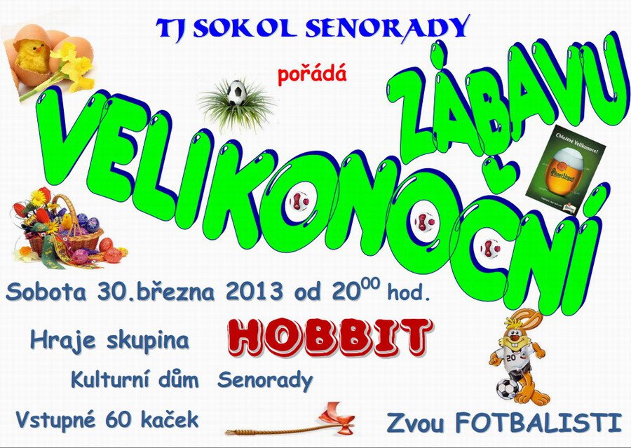 Velikonoční zábava - pozvánka