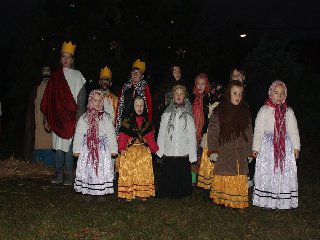 Hezké byly oděvy připravené ve stylu živého Betléma: