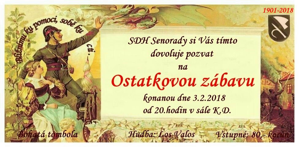 Pozvánka na Ostatkovou zábavu