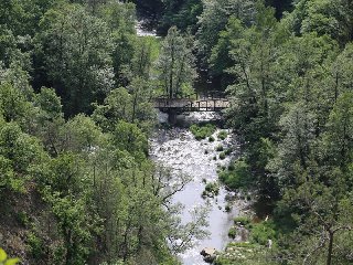 Ne všichni holdují náročnějšímu terénu, drobná skupinka se vydala cestou přes most