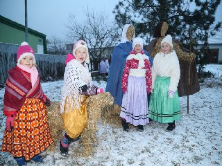 Jak bylo slíbeno, živý betlém