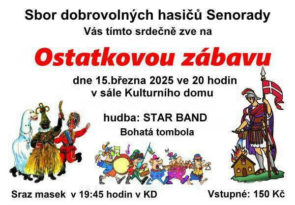 Pozvání na ostatkovou zábavu