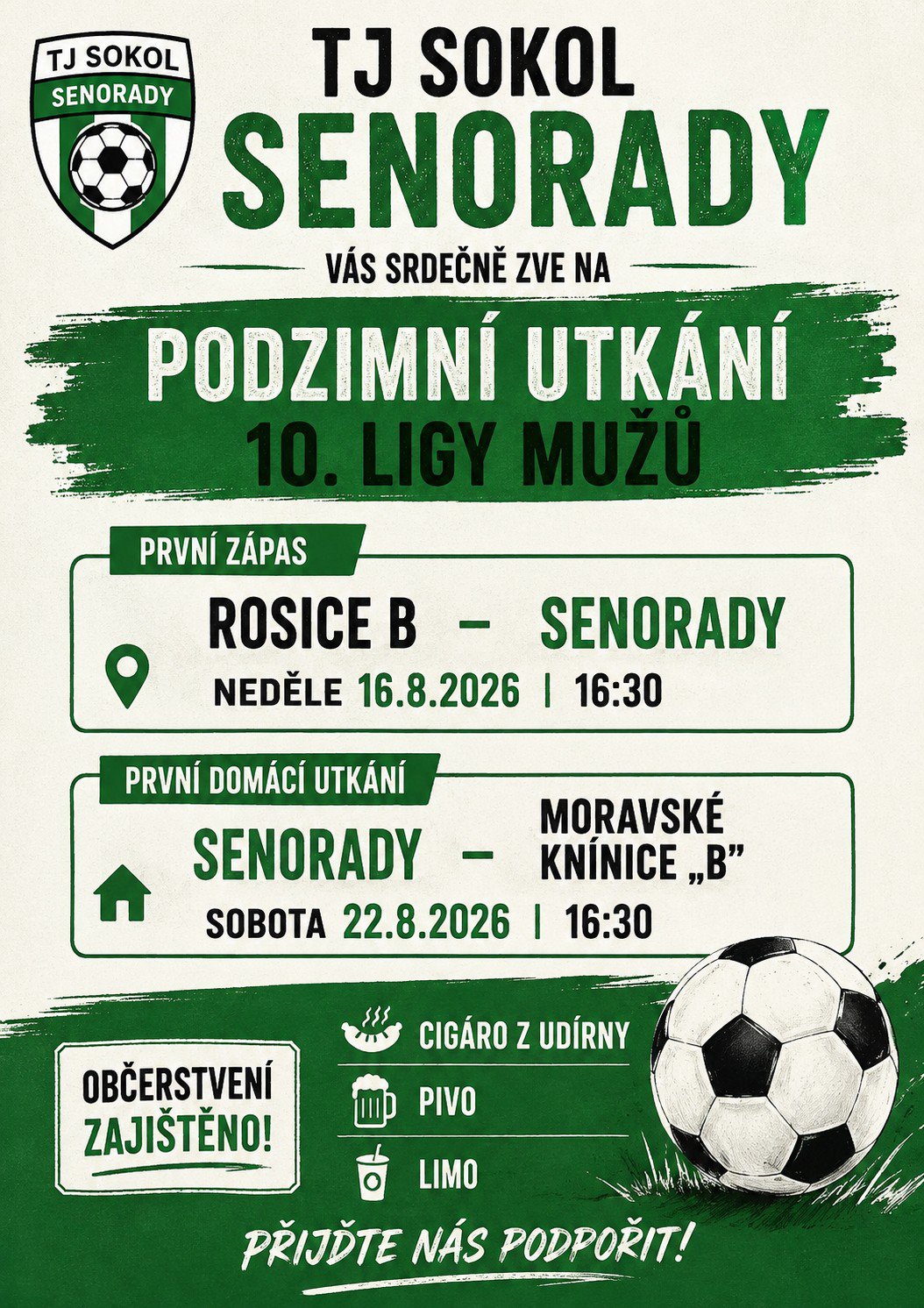 Pozvání TJ Sokol
